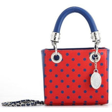 Score! Jacqui Classic Top Handle Crossbody Satchel  - Red and Blue