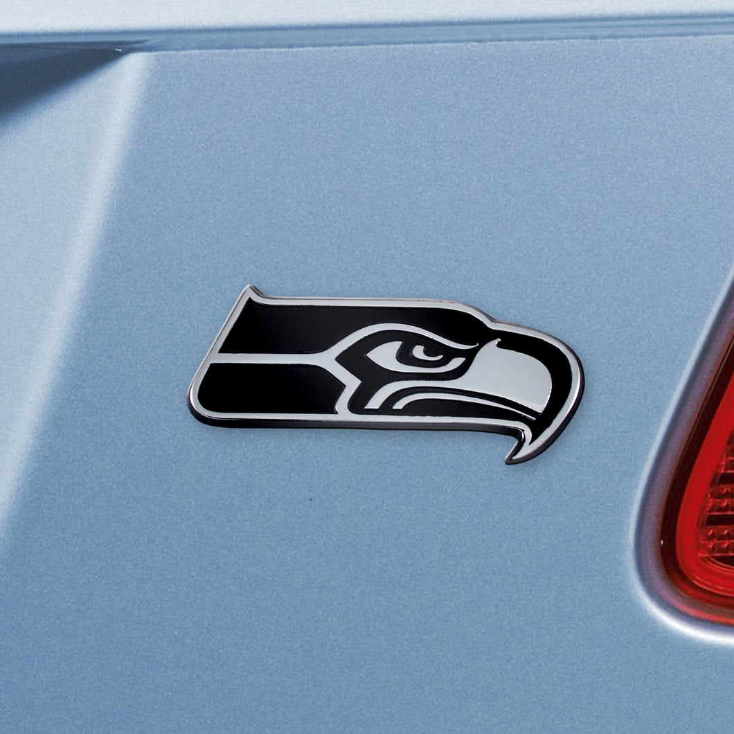 Seattle Seahawks NFL Chrome Auto Emblem ~ 3-D Metal