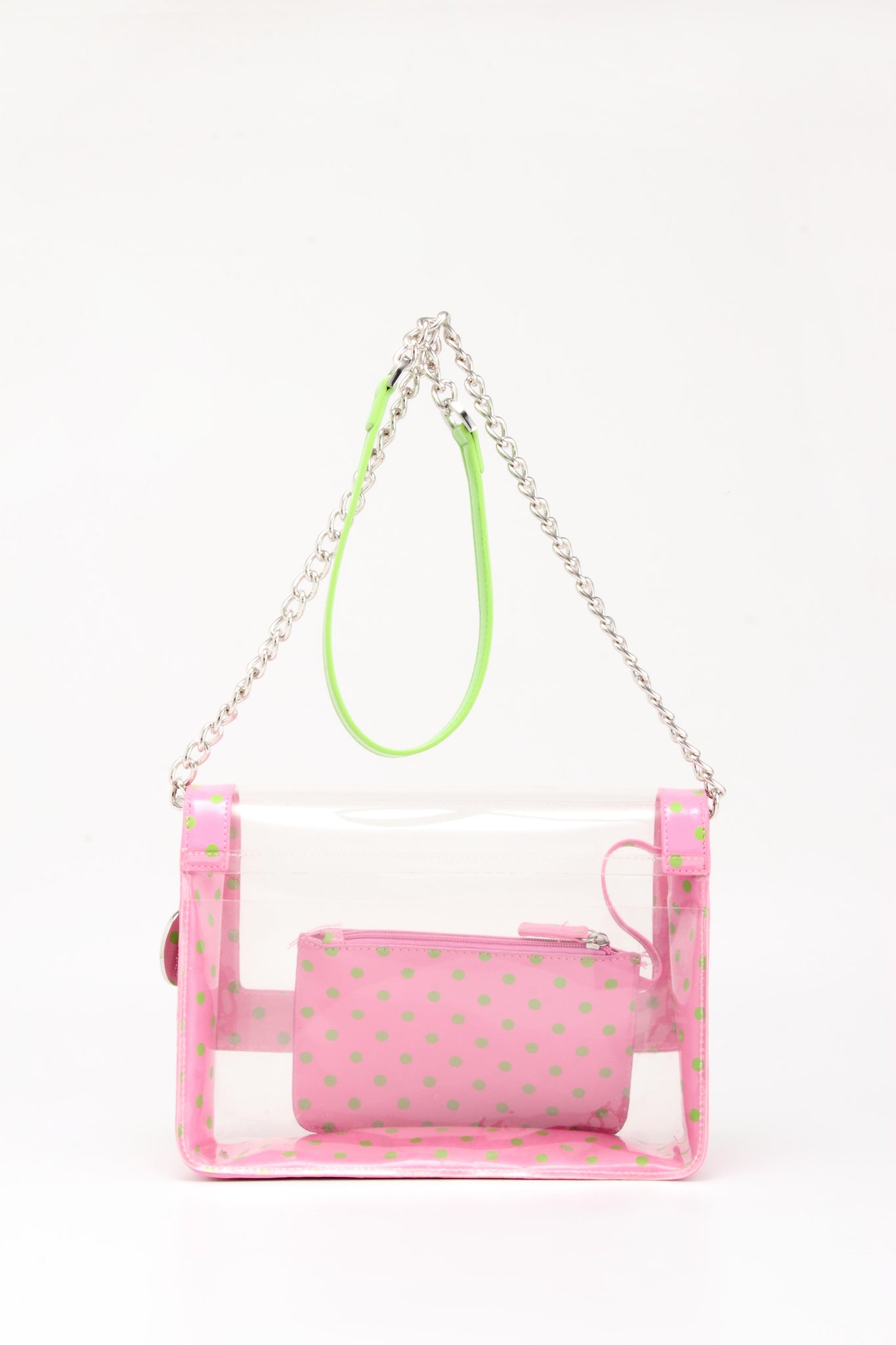 SCORE! Chrissy Medium Designer Clear Cross-body Bag - Pink and Blue –  SCORE! Team Accessories