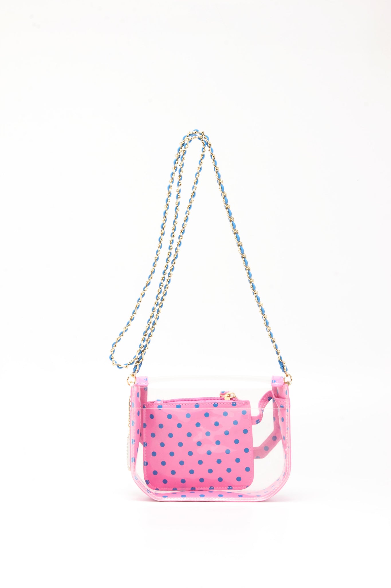 SCORE! Chrissy Small Designer Clear Crossbody Bag - Royal Blue and Yel –  Recycle Me Mom, LLC