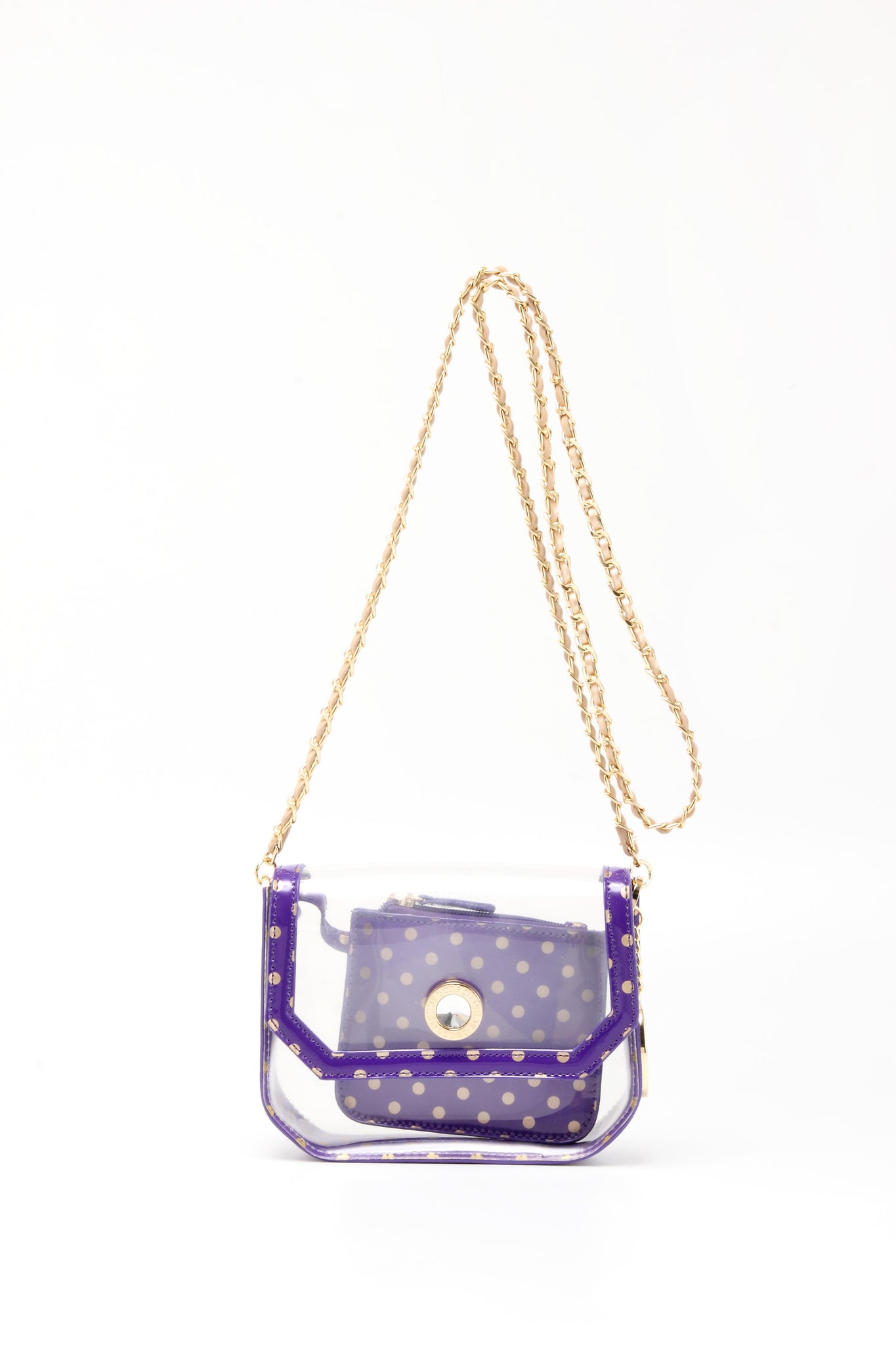 SCORE! Chrissy Small Designer Clear Crossbody Bag - Royal Blue and Yel –  Recycle Me Mom, LLC