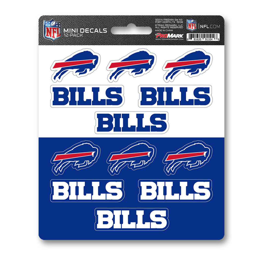 Buffalo Bills NFL Mini Decal 12-pk