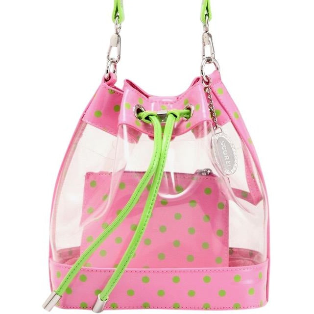 SCORE! Chrissy Small Designer Clear Crossbody Bag -Hot Pink&Light Pink –  SCORE! Team Accessories
