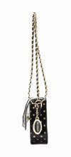 SCORE! Chrissy Medium Designer Clear Cross-body Bag - Black and Metallic Gold