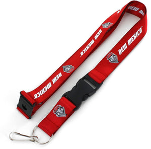 NEW MEXICO Lobos Officially NCAA Licensed Logo Red Team Lanyard