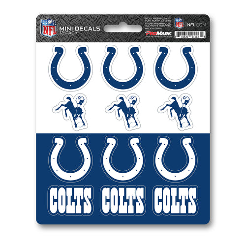 Indiana Colts NFL 12pk Mini Decal Blue and White Stickers