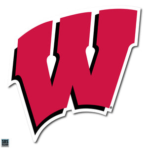University of Wisconsin Madison NCAA Collegiate Logo Super Durable Purse Sticker~ UWM Badgers "W" Red and White Logo