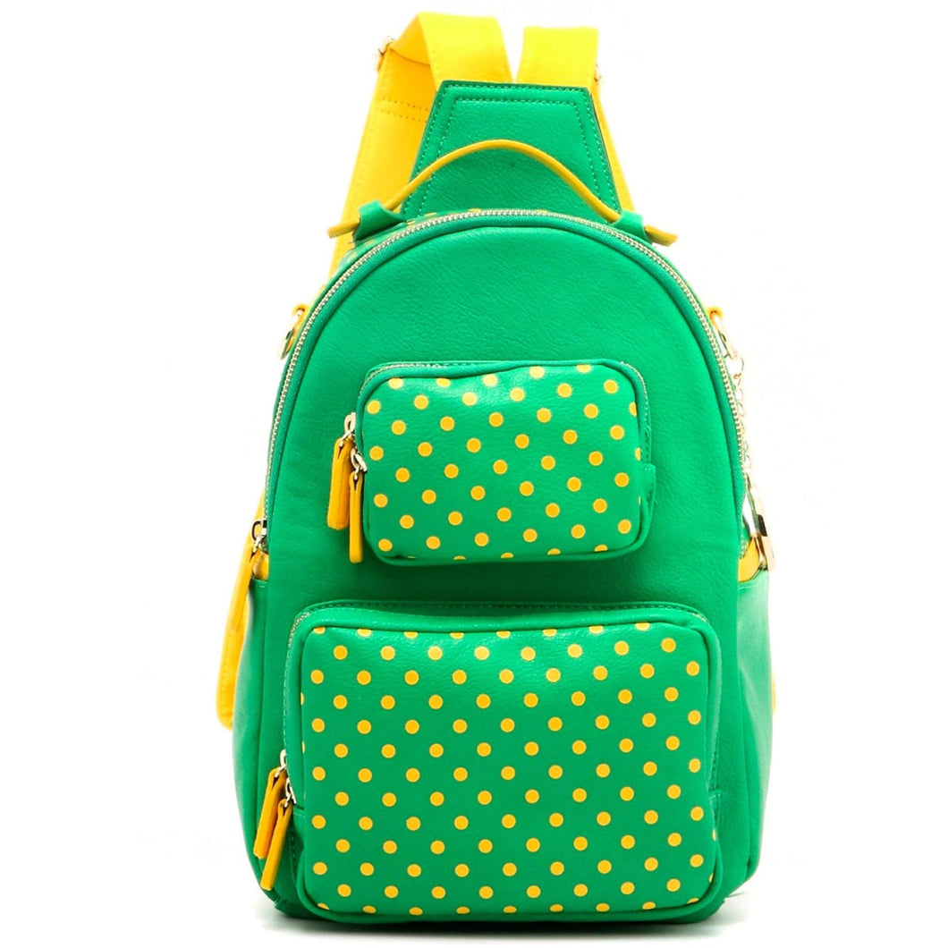 City Pack Small Printed Backpack - Signature Green Embossed | Kipling