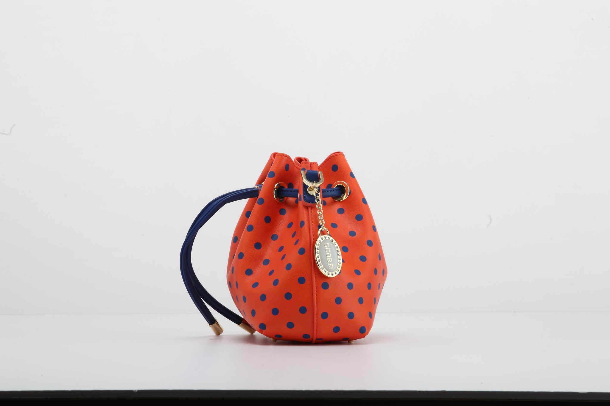 Chambray Blue & Orange Contrast Storage Bags