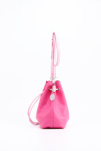 SCORE! Sarah Jean Crossbody Large BoHo Bucket Bag - Fandango Hot Pink and Light Pink
