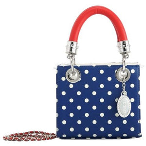 Score! Jacqui Classic Top Handle Crossbody Satchel  - Red, White and Blue