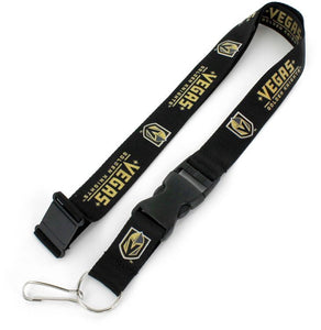 Las Vegas Golden Knights Officially NHL Licensed Black and Gold Logo Team Lanyard
