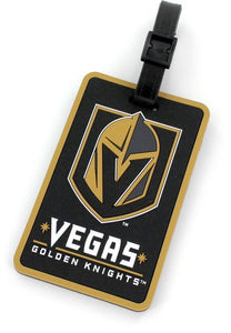 GOLDEN KNIGHTS NHL Licensed SOFT Luggage BAG TAG~ Black and Gold