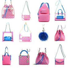 SCORE! Natalie Michelle Large Polka Dot Designer Backpack - Pink and French Blue