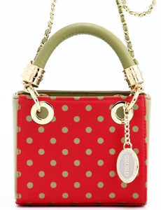 SCORE! Jacqui Classic Top Handle Crossbody Satchel - Red and Olive Green
