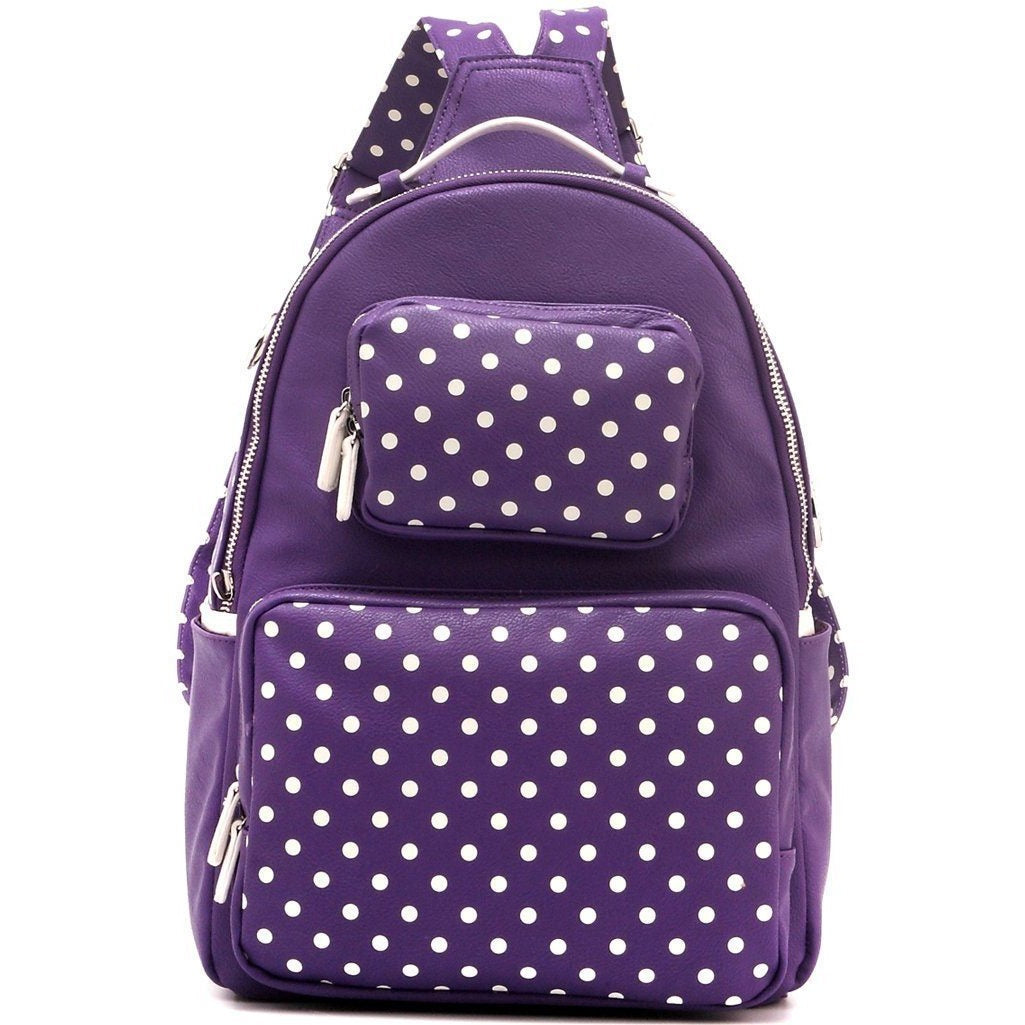 Easy Come, Easy Go Purple Leather Backpack | Pia Jewellery