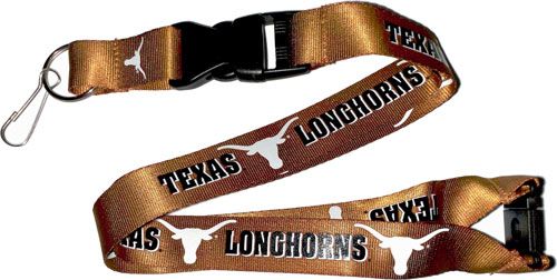 TEXAS University UT Austin Longhorns Burnt Sienna Orange and White Officially NCAA Licensed Logo Team Lanyard