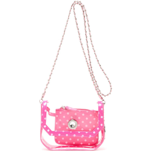 Samara Graphic Solid Pink Leather Crossbody Bag One Size - 65% off