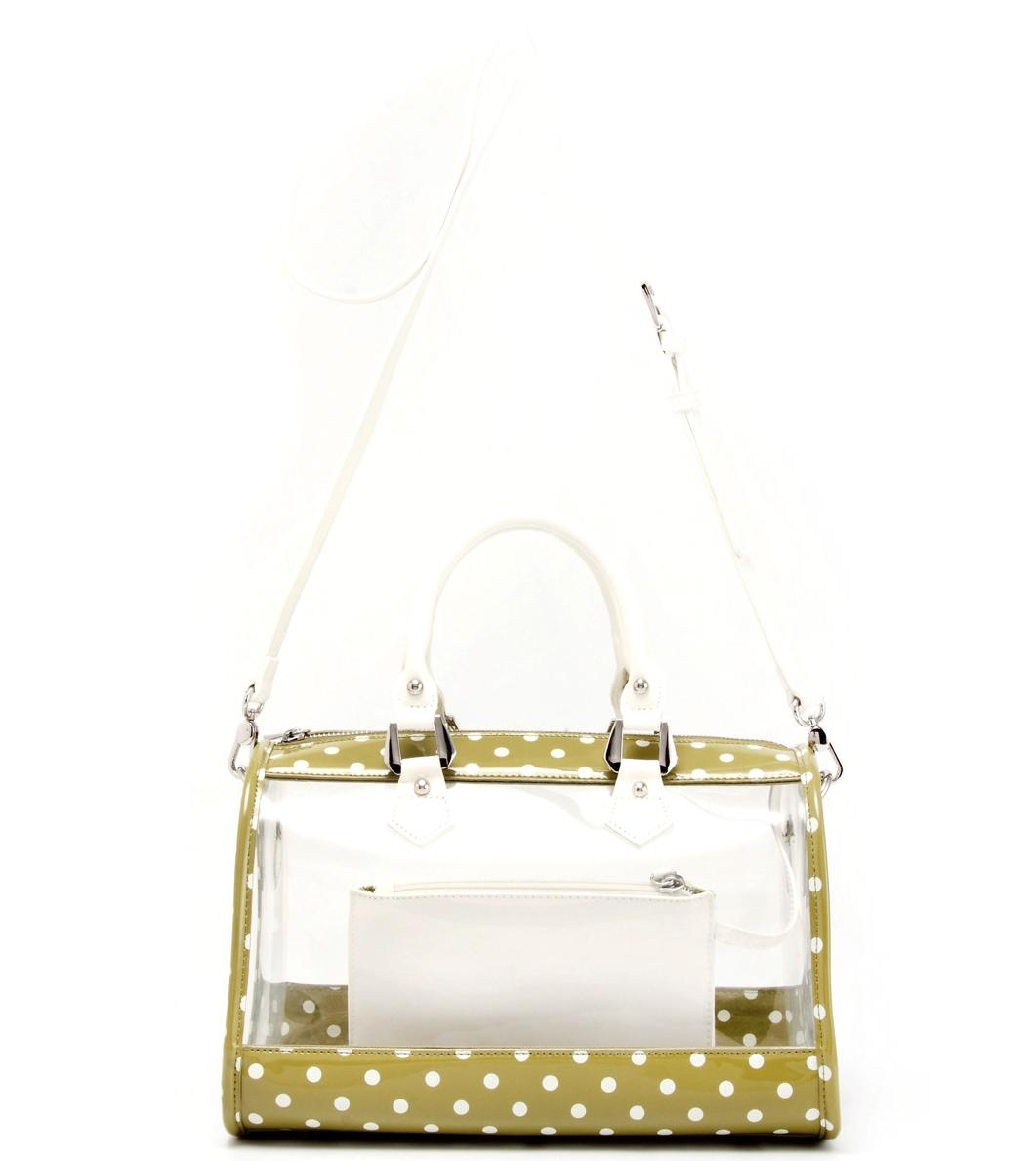 Jackie Clear Chain Purse - Gold| Classic Prep Monograms