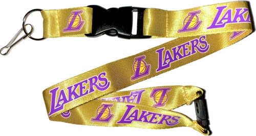 LA Lakers Officially NBA Licensed Logo Purple and Gold Yellow Team Lanyard