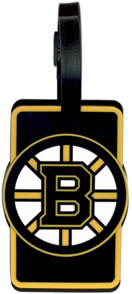 Boston BRUINS NHL Licensed SOFT Luggage BAG TAG~ Black and Gold